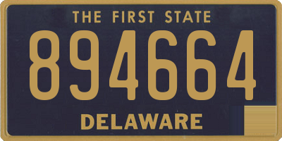 DE license plate 894664
