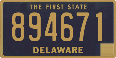 DE license plate 894671