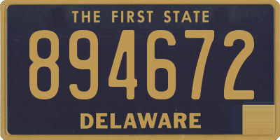 DE license plate 894672