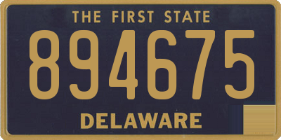 DE license plate 894675