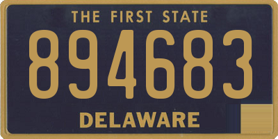 DE license plate 894683