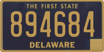 DE license plate 894684