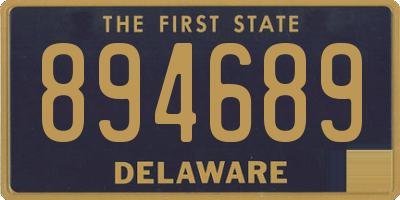 DE license plate 894689