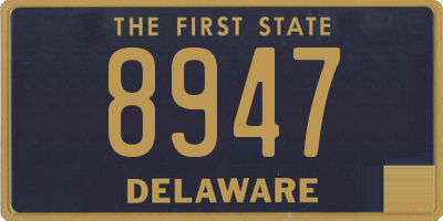 DE license plate 8947