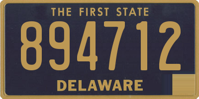 DE license plate 894712
