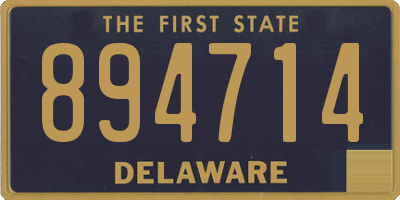 DE license plate 894714