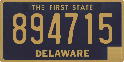 DE license plate 894715