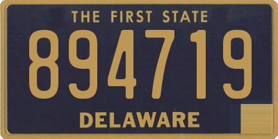 DE license plate 894719