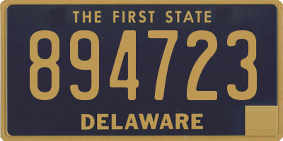 DE license plate 894723