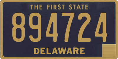 DE license plate 894724