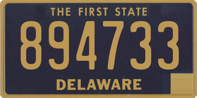 DE license plate 894733