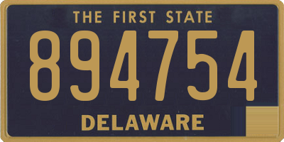 DE license plate 894754