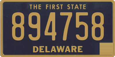DE license plate 894758