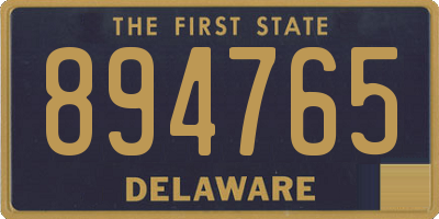 DE license plate 894765