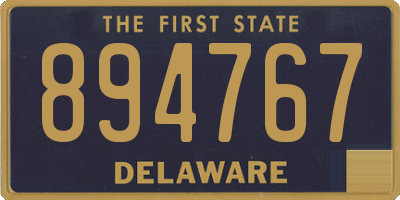 DE license plate 894767