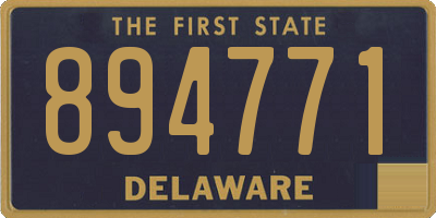 DE license plate 894771