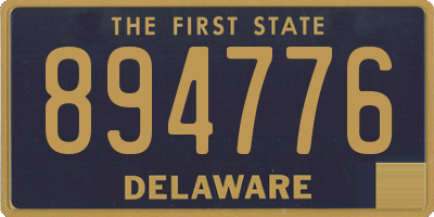 DE license plate 894776