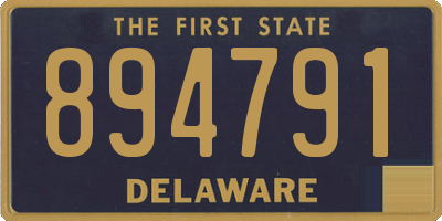 DE license plate 894791