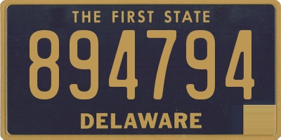 DE license plate 894794