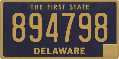 DE license plate 894798