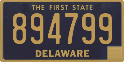DE license plate 894799