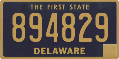 DE license plate 894829