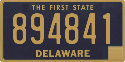 DE license plate 894841