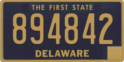 DE license plate 894842