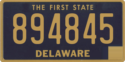 DE license plate 894845