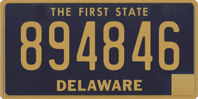 DE license plate 894846
