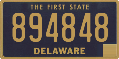 DE license plate 894848