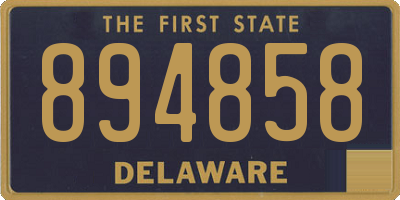 DE license plate 894858
