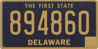 DE license plate 894860