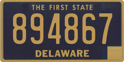 DE license plate 894867