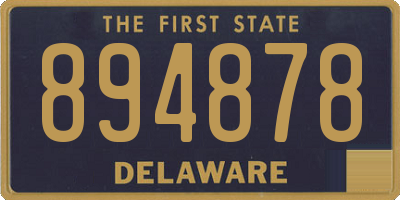 DE license plate 894878