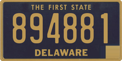 DE license plate 894881