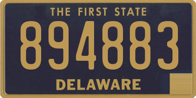 DE license plate 894883