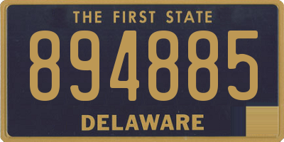 DE license plate 894885