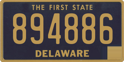 DE license plate 894886
