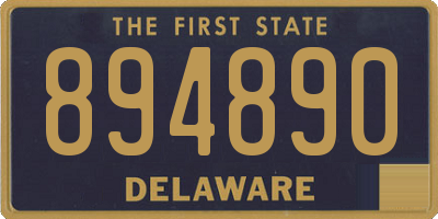 DE license plate 894890