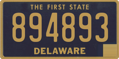 DE license plate 894893
