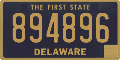 DE license plate 894896
