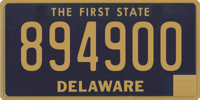 DE license plate 894900