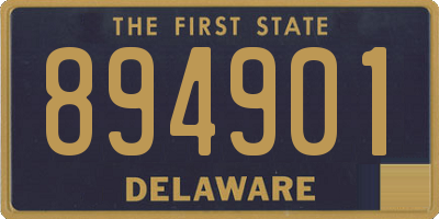 DE license plate 894901