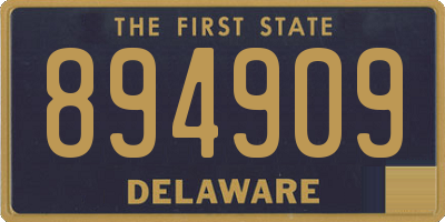 DE license plate 894909