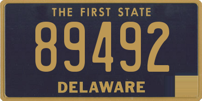 DE license plate 89492