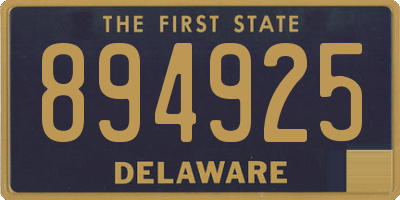 DE license plate 894925