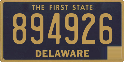 DE license plate 894926