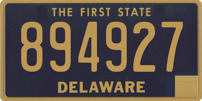 DE license plate 894927