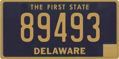 DE license plate 89493